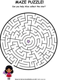 Alice Star Maze Puzzle