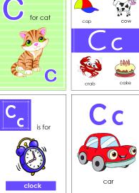 Alphabet Flash Cards - Flashcard Letter C