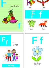 Alphabet Flash Cards - Flashcard Letter F