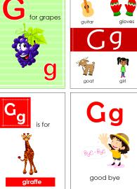 Alphabet Flash Cards - Flashcard Letter G