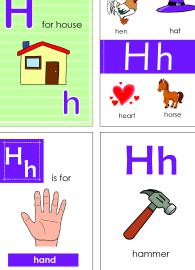 Alphabet Flash Cards - Flashcard Letter H