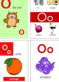 Alphabet Flash Cards - Flashcard Letter O