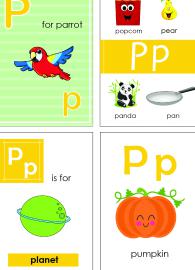 Alphabet Flash Cards - Flashcard Letter P