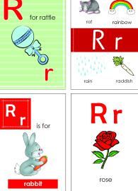 Alphabet Flash Cards - Flashcard Letter R