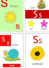 Alphabet Flash Cards - Flashcard Letter S