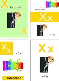 Alphabet Flash Cards - Flashcard Letter X