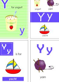 Alphabet Flash Cards - Flashcard Letter Y