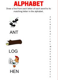 Alphabet Matching - Match Each Letter of Word to its Matching Letters #1