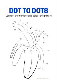Banana Dot to Dot - Connect the Dots #1