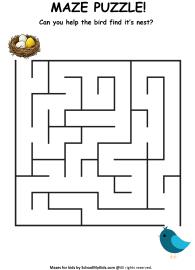Bird Nest Maze Puzzle