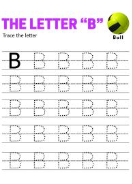 Capital Letter B - Practice Uppercase Letter Tracing