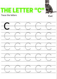 Capital Letter C - Practice Uppercase Letter Tracing