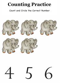 Circle the Correct Number up to 6
