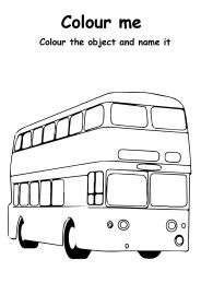 Color Me Double Decker Bus - Transportation Coloring Pages