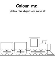Color Me Toy Train - Transportation Coloring Pages