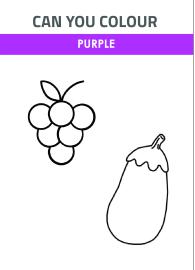 Art And Craft Worksheet: Color Purple Worksheet