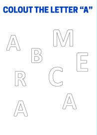 Color The Letter A - Capital Letter Recognition