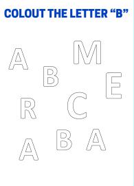Color The Letter B - Capital Letter Recognition