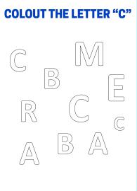 Color The Letter C - Capital Letter Recognition