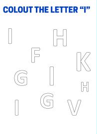 Color The Letter I - Capital Letter Recognition