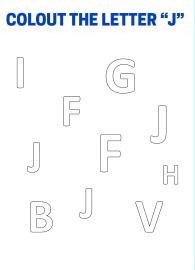 Color The Letter J - Capital Letter Recognition