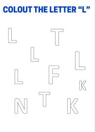 Color The Letter L - Capital Letter Recognition