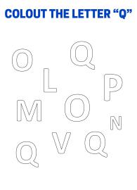 Color The Letter Q - Capital Letter Recognition
