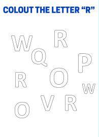 Color The Letter R - Capital Letter Recognition