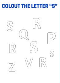 Color The Letter S - Capital Letter Recognition