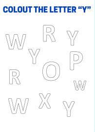 Color The Letter Y - Capital Letter Recognition