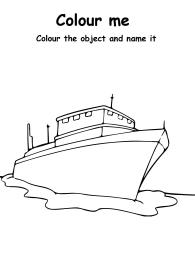 Color the Ship - Transportation Coloring Pages