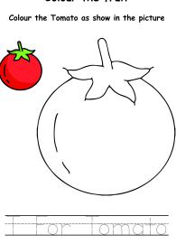 Colour the Fruits - Tomato Coloring