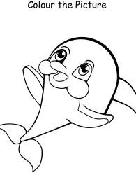 Colour the Picture - Dolphin - Coloring Pages