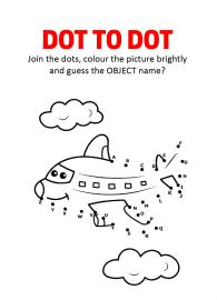 Connect the Dots - Aeroplane Dot to Dot A to Z