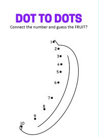 Connect the Dots - Banana Dot to Dot