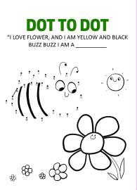 Connect the Dots - Bee Dot to Dot A to Z