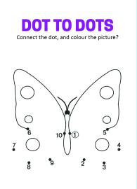 Connect the Dots - Butterfly Dot to Dot