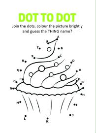 Connect the Dots - Cupcake Dot to Dot