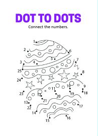 Connect the Dots - Easter Egg Dot to Dot 1 to 25