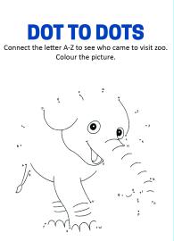 Connect the Dots - Elephant Dot to Dot A to Z
