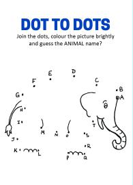 Connect the Dots - Elephant Dot to Dot