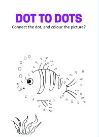 Connect the Dots - Fish Dot to Dot