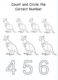 Count And Circle The Correct Number - Counting Objects
