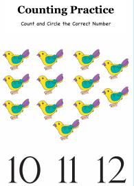 Count And Circle The Correct Number up to 12 #1