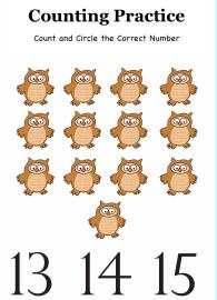 Count And Circle The Correct Number up to 15 #1