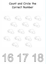 Count And Circle The Correct Number up to 18 #1