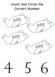 Count And Circle The Correct Number up to 6