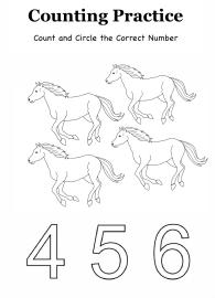 Count the objects and circle the correct numeral up to 6 #1