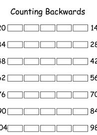 Counting Backwards by 1s - Write Missing Numbers #1
