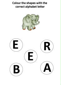 E for Elephant - Practice Beginning Letter